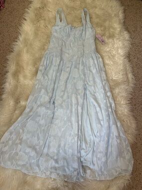 NWT beautiful wild fable Light Blue Floral Maxi Dress